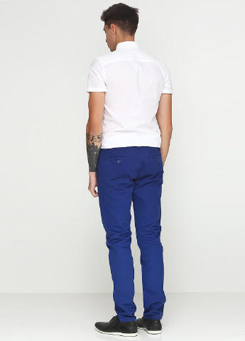 Синие кэжуал демисезонные прямые брюки United Colors of Benetton
