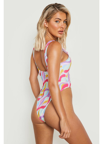 Комбинированный летний купальник слитный Boohoo