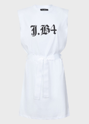 Белое кэжуал платье J.B4 (Just Before) с логотипом