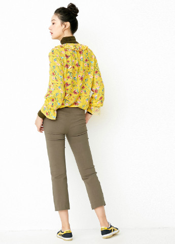 Жовтий демісезонний комплект (блуза, гольф) Only