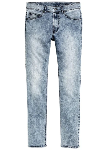 Светло-синие демисезонные зауженные джинсы H&M