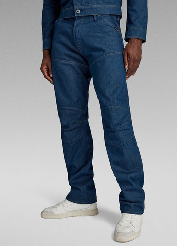 Синие демисезонные прямые джинсы G-Star Raw