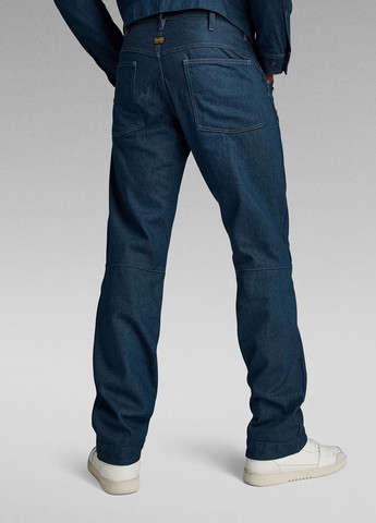 Синие демисезонные прямые джинсы G-Star Raw