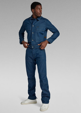 Синие демисезонные прямые джинсы G-Star Raw