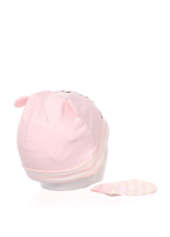 Светло-розовый демисезонный комплект (шапка, царапки) Disney