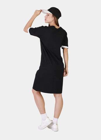 Черное кэжуал платье а-силуэт, платье-футболка BBL с надписью