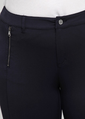 Темно-синие кэжуал демисезонные зауженные брюки Comma