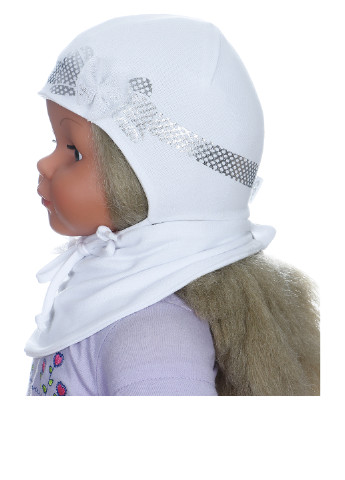 Комплект (шапка, шарф) AJS шапка + шарф малюнки білі кежуали трикотаж, бавовна