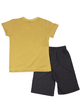 Горчичный летний комплект (футболка, шорты) Gold Trend