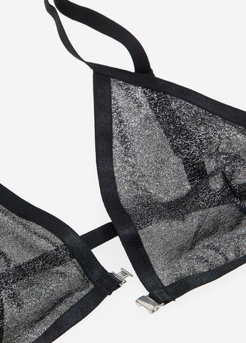 Комбинированный триэнджел бюстгальтер H&M без косточек полиамид