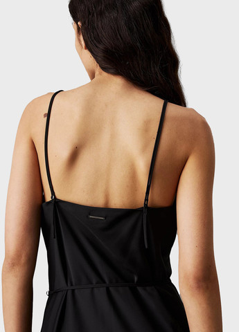 Черное кэжуал платье платье-комбинация Calvin Klein однотонное