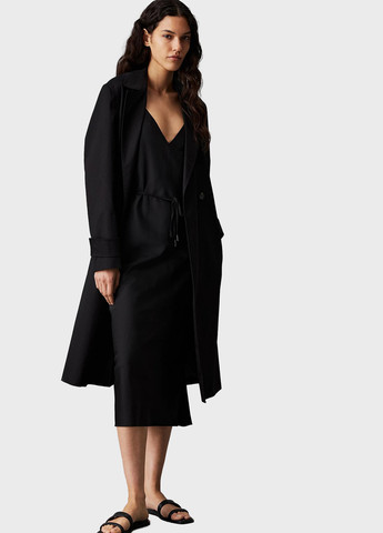 Черное кэжуал платье платье-комбинация Calvin Klein однотонное