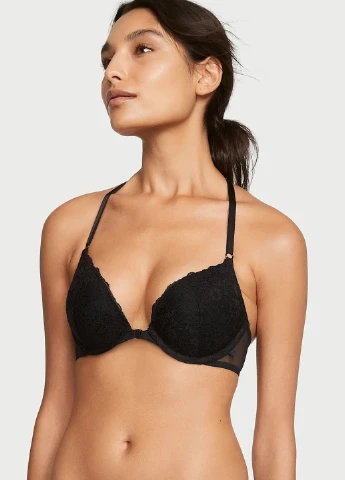 Чорний демісезонний комплект (бюстгальтер, трусики) Victoria's Secret