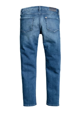 Синие демисезонные зауженные джинсы H&M