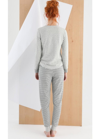 Сіра піжама жіноча утеплена Sevim