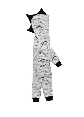 Комбинезон Blanka комбинезон-брюки рисунок серый кэжуал хлопок, трикотаж