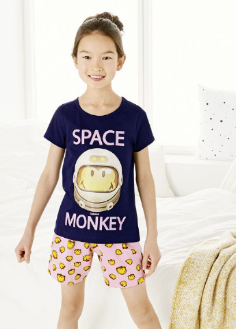 Комбинированная всесезон пижама (футболка, шорты) Smiley