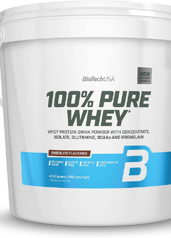 Протеин 100% Pure Whey 4000g (Chocolate) Biotech (255622436)