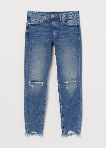 Серебряные демисезонные джинсы H&M