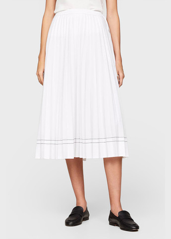 Белая кэжуал однотонная юбка Tommy Hilfiger плиссе