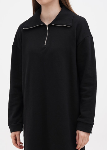 Черное кэжуал платье платье-свитер Terranova однотонное
