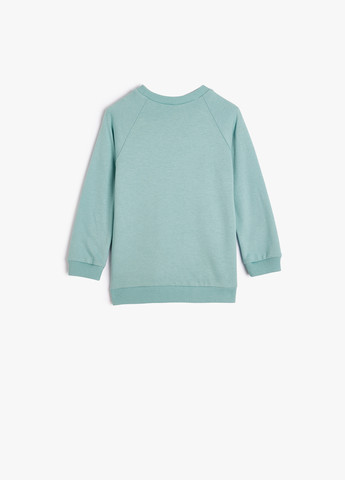 KOTON світшот динозавр м'ятний кежуал бавовна, трикотаж