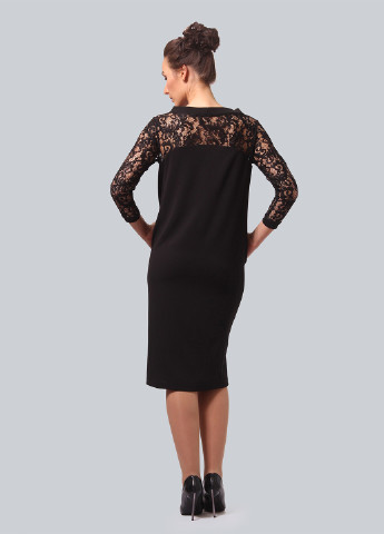 Черное кэжуал платье футляр Alika Kruss однотонное