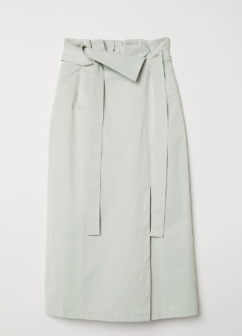 Светло-зеленая однотонная юбка H&M