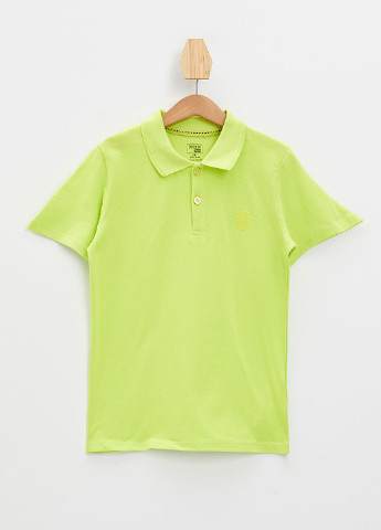 Желтая детская футболка-поло для мальчика DeFacto