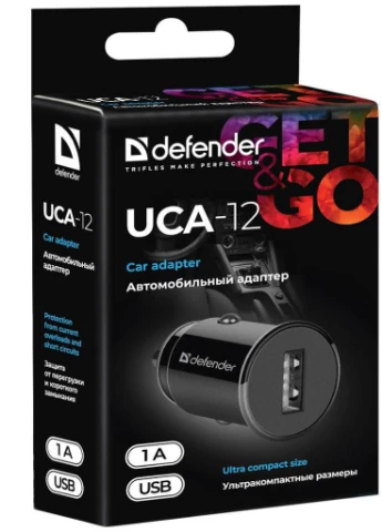 Зарядное устройство UCA-12 black, 1xUSB, 5V / 1A (83591) Defender (216638023)