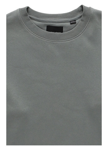 Серый свитшот Jack & Jones однотонный без декора (316506311)