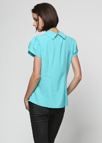 Светло-бирюзовая летняя блуза No Brand