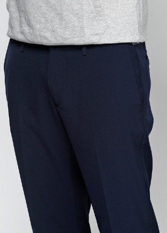 Темно-синие классические демисезонные со средней талией брюки United Colors of Benetton