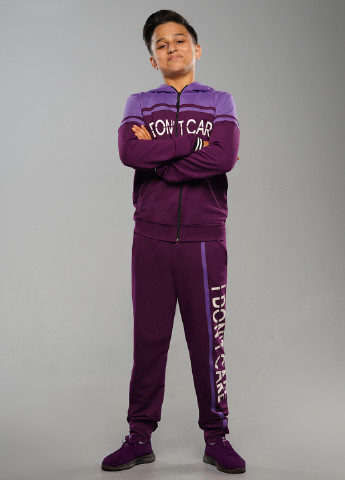 Фиолетовый демисезонный костюм (толстовка, брюки) брючный Tiaren
