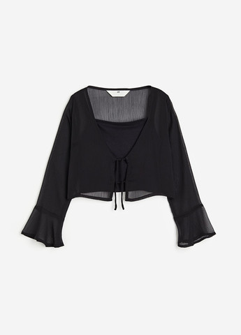 Черный демисезонный комплект (блуза, майка) H&M