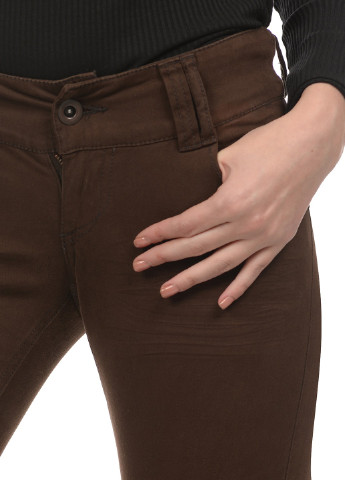 Коричневые кэжуал демисезонные клеш брюки Tom Tailor