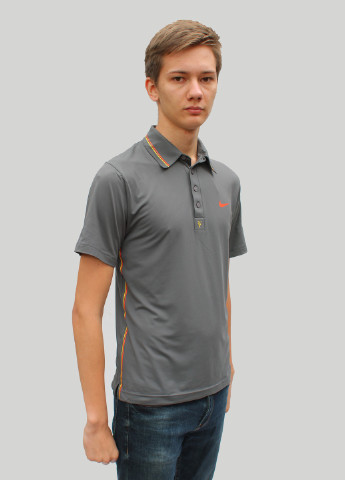 Серая футболка-поло мужское для мужчин Nike