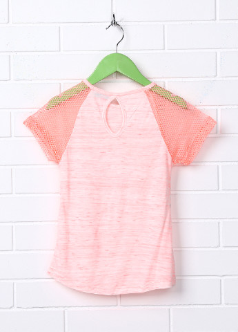 Розовая летняя футболка с коротким рукавом Watch Me