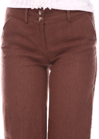Коричневые кэжуал летние прямые брюки Stefanie L