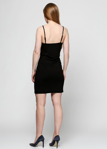 Чорна коктейльна сукня, сукня футляр Even & Odd з абстрактним візерунком