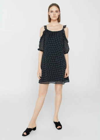 Черное кэжуал платье Mango однотонное