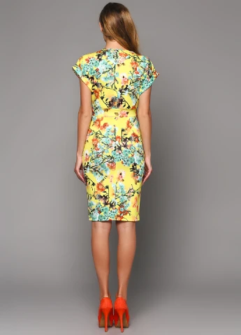 Желтое кэжуал платье Anastasimo с цветочным принтом