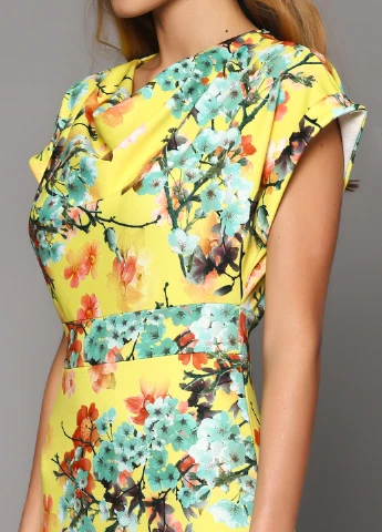 Желтое кэжуал платье Anastasimo с цветочным принтом