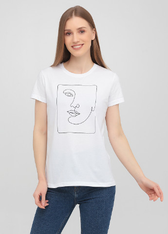 Белая летняя женская футболка, базовая KASTA design