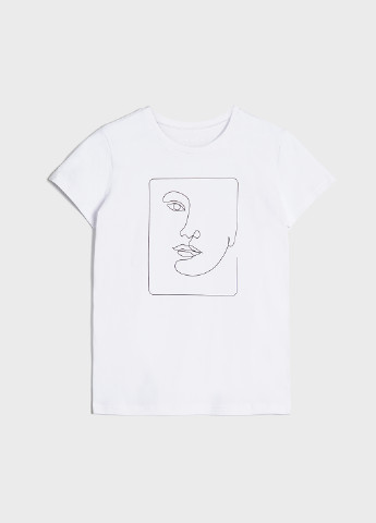 Белая летняя женская футболка, базовая KASTA design