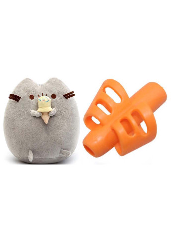 Мягкая игрушка и насадка для правильного письма оранжевый Пушин кэт с мороженным 18х15 см S&T (256543904)