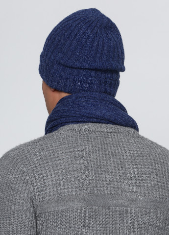 Серо-синий демисезонный комплект (шапка, шарф) Florence Cashemere