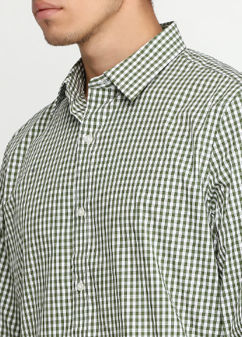 Зеленая кэжуал рубашка в клетку Gap с длинным рукавом