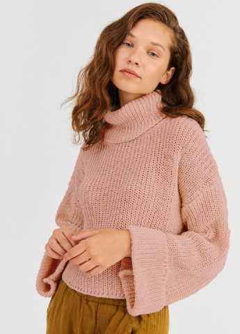 Рожево-коричневий демісезонний светр ECROU