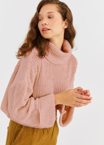 Розово-коричневый демисезонный свитер ECROU